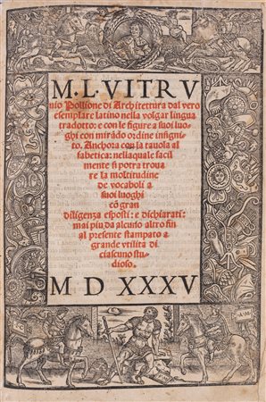 Vitruvio, Marco Pollione - Architettura dal vero, 1535