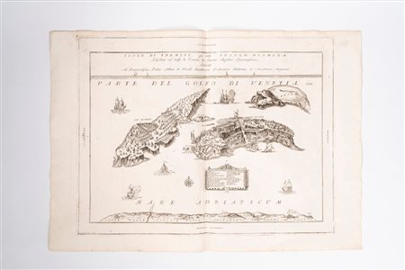 Vincenzo Maria Coronelli - Isole di Tremiti già dette Insulae Diomedae, 1697