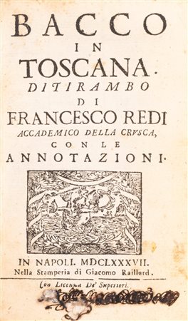 Francesco Redi - Bacco in Toscana, 1687