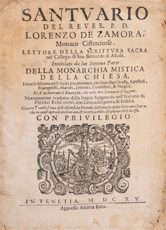 Lorenzo Zamora - Santuario, 1615