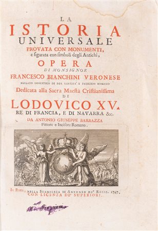 Francesco Bianchini - Istoria Universale, 1747