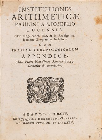 Paulini Lucensis - Cristophorus Clavius - Institutiones Arithmeticae - Aritmetica, 1755