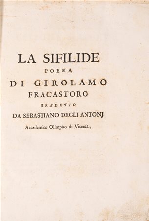 Girolamo Fracastoro - La Sifilide, 1738