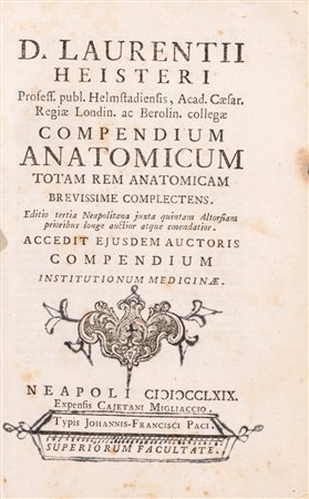 Lorenz Heister - Compendium anatomicum totam rem anatomicam brevissime complectens, 1761