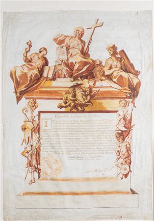 Carlo Roncalli - Documento di Autorizzazione alla rimozione temporanea della Veronica nella Basilica Vaticana, 1715