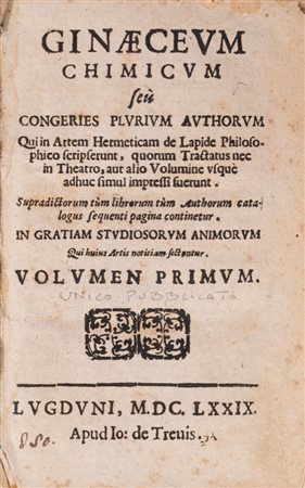 Ginaeceum Chimicum [...], 1679