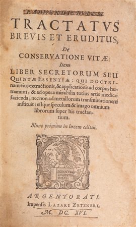 Raimondo Lullo - Tractatus brevis et eruditus de conservatione vitae, 1616