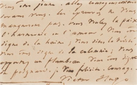 Victor Hugo - Lettera autografa e firmata, 1850