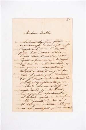 Silvio Pellico - Lettera autografa e firmata, 1819