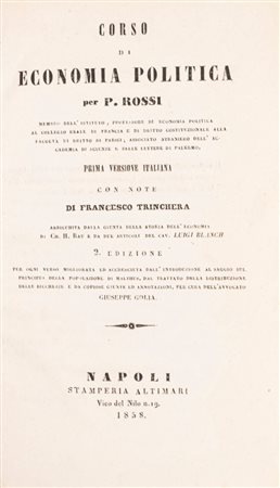 Pellegrino Rossi - Corso di economia politica, 1858