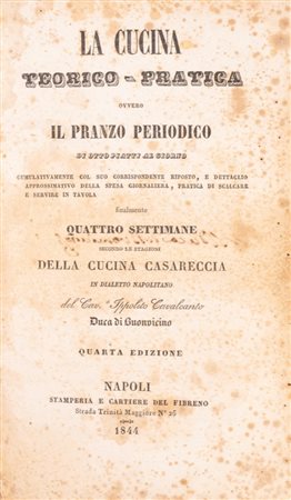 Ippolito Cavalcanti - Cucina teorico - pratica, 1844