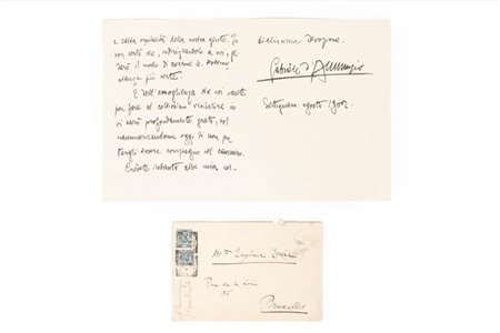 Gabriele D'Annunzio - Lettera, 1902