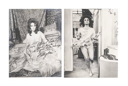 Due fotografie originali raffiguranti Elizabeth Taylor., 1972
