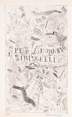 Bruno Caruso - Giuseppe   Ungaretti - Leonardo Sinisgalli (Palermo 1927 - Roma 2018, Montemurro 1908 - Roma 1981)  - Per Leonardo Sinisgalli, 1962