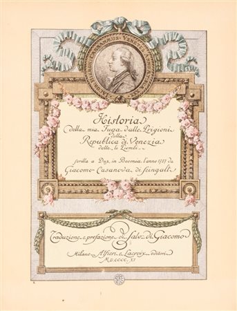 Casanova, Giacomo - Historia della mia fuga dalle Prigioni della Republica di Venezia dette "li Piombi", 1911