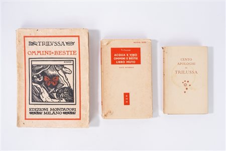 Trilussa [Carlo Alberto Salustri] - Ommini e bestie - Cento Apologhi - Acqua e vino – Ommini e bestie – Libro muto, 1926 