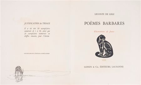 Charles Marie Leconte de l'Isle - Paul Jouve - Poèmes barbares. Illustrations de Jouve, 1929