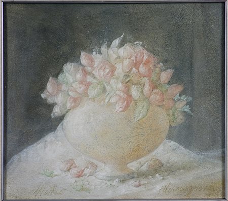 Matteo Massagrande 1959 Senza titolo Olio su tavola cm 40x45 Firma in basso a...