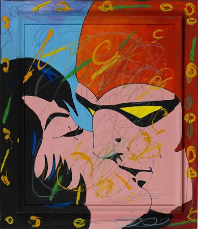 Enrico Manera 1947 L'Uomo mascherato, 2005 Acrilico su tela, su cornice...