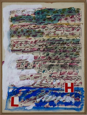 Raoul Schultz 1931-1971 Senza titolo, 1960 Tecnica mista e collage su carta...