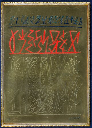 Riccardo Licata 1929-2014 Senza titolo, 2003 Smalto e incisione su lastra di...