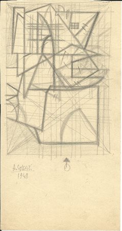 Atanasio Soldati 1896-1953 Senza titolo, 1948 Disegno a matita su carta cm...