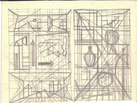 Atanasio Soldati 1896-1953 Senza titolo Disegno a matita su carta cm 16,5x22...