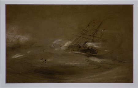 Ivan Konstantinovic Ajvazovskij 1817-1900 Voilier dans la tempete, 1879...