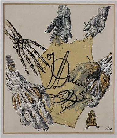 Adolf Hoffmeister 1902-1973 Senza titolo, 1967 Collage su carta cm 22x19...