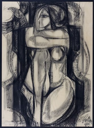 Ludovit Lehen 1925-2014 Senza titolo, 1983 Tecnica mista su carta cm 89x65...