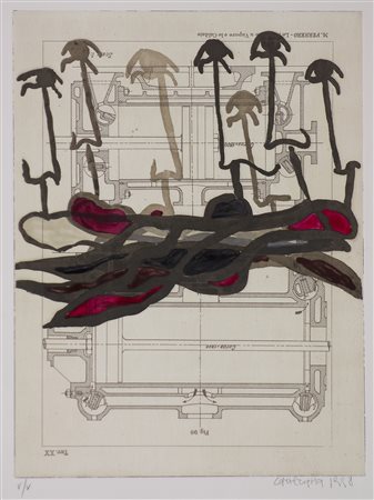 Carol Rama 1918-2015 Le Malelingue (M.I.8, cat. n. 49), 1998 Smalti su...