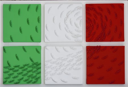 Riccardo Gusmaroli 1963 Italia 150, 2012 Barchette di carta su 6 tele dipinte...