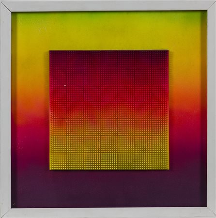 Franco Costalonga 1933-2019 Senza titolo Acrilico e cilindretti di legno su...