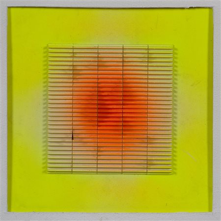 Franco Costalonga 1933-2019 Composizione, 1993 Tecnica mista cm 20x20 Firma...