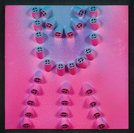 Franco Costalonga 1933-2019 Cil. G., 2002 Acrilico e Abs su tavola cm 26x25...