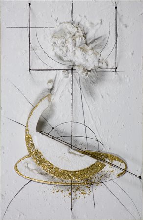 Walter Valentini 1928-2022 Tabulat Coelestes, 1997 Tecnica mista su tavola cm...