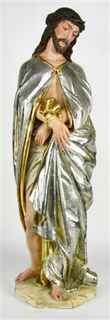 Scuola Italiana del XIX secolo ECCE HOMO legno intagliato, laccato e dipinto...