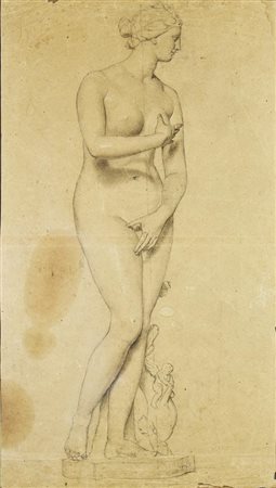 Daniele Ranzoni STUDIO DA GESSO GRECO-ROMANO: VENERE DI CNIDOS, 1860...