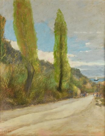 Stanislao Sidoti SENTIERO CHE PORTA ALLA SPIAGGIA pastello su carta, cm...