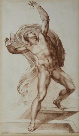 SENZA TITOLO, 1760 incisione stipple engraving, cm 77,3x50,2 (con cornice)...