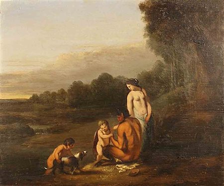 Cornelius van Poelemburgh (Olanda 1586 - 1667) attribuito, "Scena mitologica"...