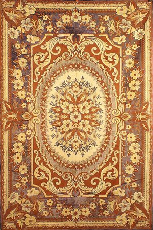 Tappeto in lana e seta, vecchia manifattura, cm. 185x127.