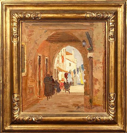 Dario Galimberti (Chioggia 1881 - Cavana 1966), "Dal Portico - Chioggia",...
