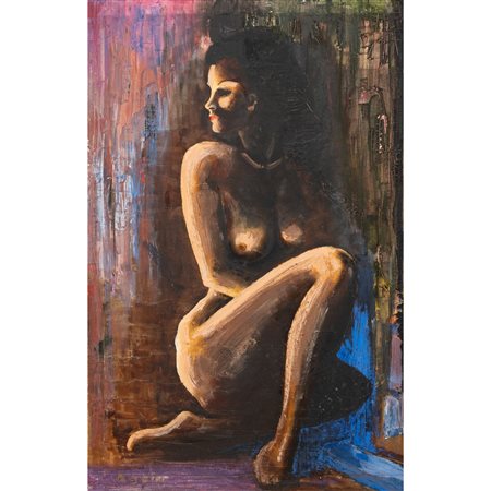 PITTORE DEL XX SECOLO, Nudo femminile, Olio su tela