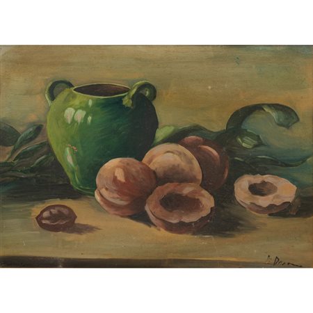 PITTORE DEL XX SECOLO, Natura morta, Olio su cartone
