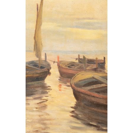 PITTORE DEI PRIMI DEL' 900, Olio su tela