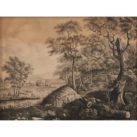 ANONIMO DEL XIX SECOLO, Carboncino su carta