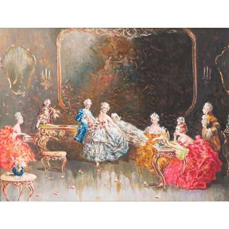 PITTORE ITALIANO DELLA FINE DELL'800, Olio su tela