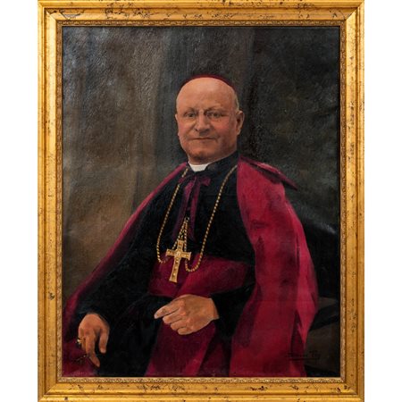 SIMONE TAY, Cardinale, Olio su tela