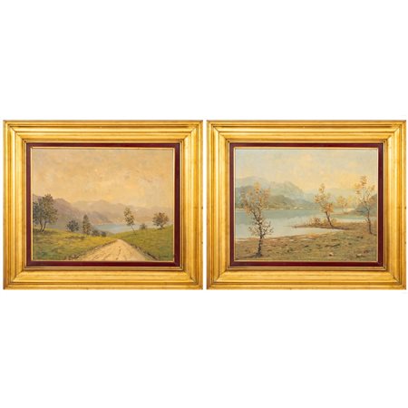 PITTORE DEL XX SECOLO, Due oli su tela